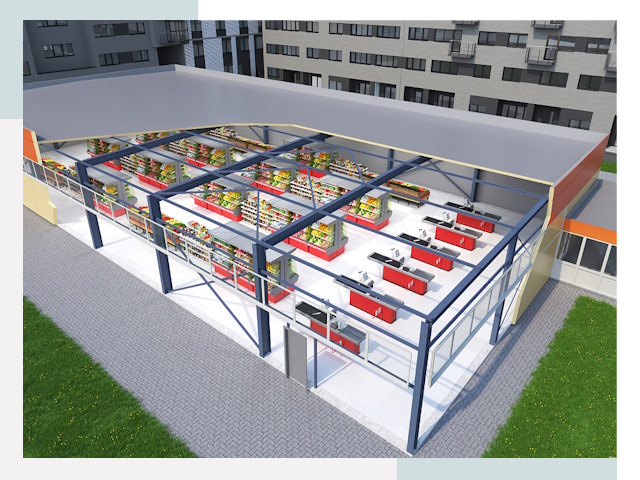 Строительство магазинов в Мценск от 608 руб. за м²