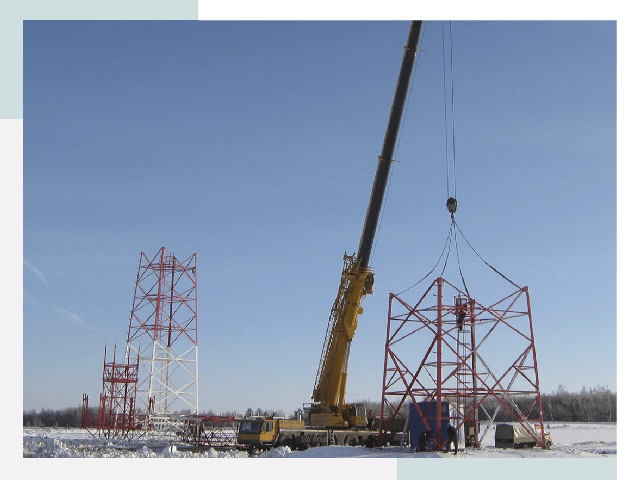 Монтаж вышек связи в Мценске