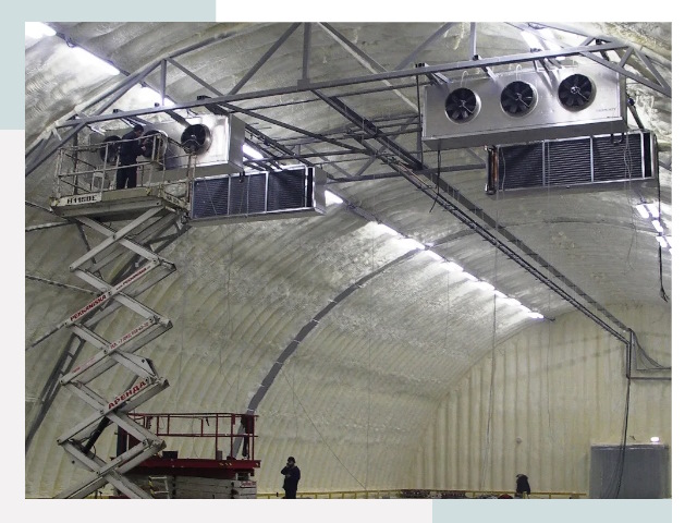 Оснащение ангаров в Мценске