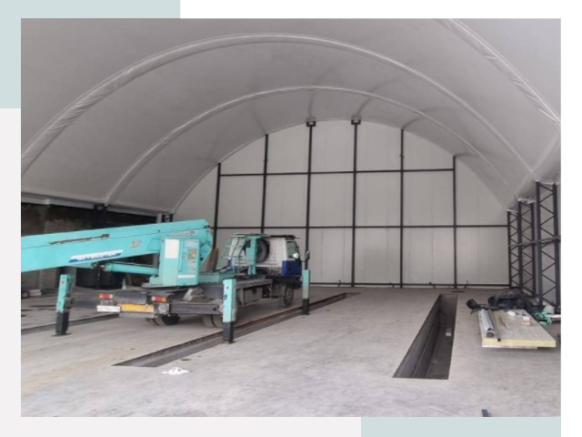 Внутреннее оснащение ангаров в Мценске