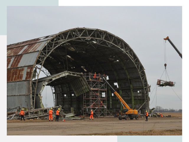 Демонтаж ангаров в Мценске